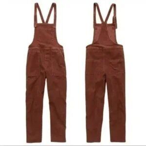 Aerie Werk & Play Corduroy Overalls/Bibs Brown Women's Size S/P